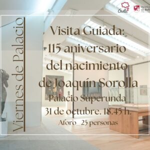 Viernes de Palacio. Visita guiada 115 años de Sorolla Ávila Turismo