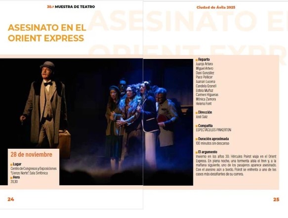 38ª Muestra de Teatro. Asesinato en el Orient Express Ávila Turismo 38ª Muestra de Teatro. Asesinato en el Orient Express Ávila Turismo