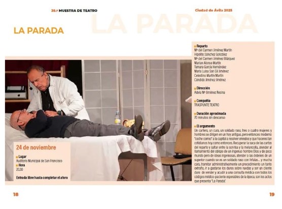 38ª Muestra de Teatro. La parada Ávila Turismo 38ª Muestra de Teatro. La parada Ávila Turismo