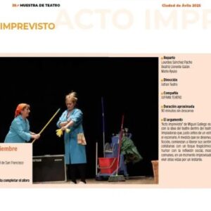38ª Muestra de Teatro. Acto imprevisto Ávila Turismo