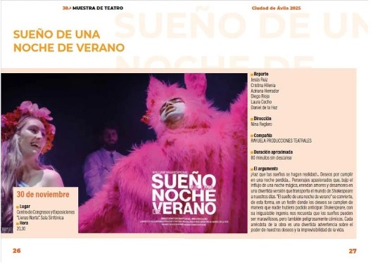 38ª Muestra de Teatro. Sueño de una noche de verano Ávila Turismo 38ª Muestra de Teatro. Sueño de una noche de verano Ávila Turismo