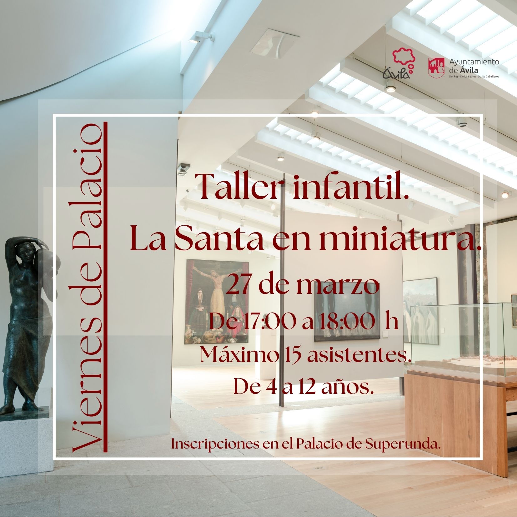 Viernes de Palacio. Taller infantil Ávila Turismo