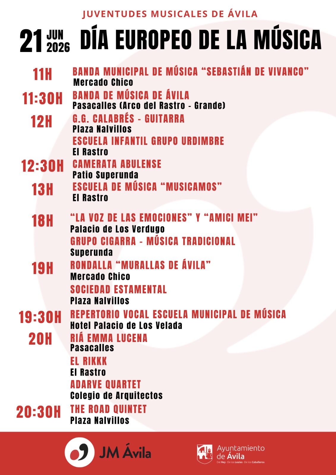Día Europeo de la Música Ávila Turismo