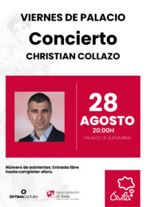 Viernes de Palacio: Concierto Christian Collazo Ávila Turismo