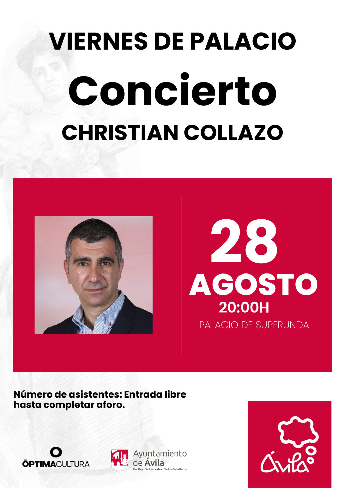Viernes de Palacio: Concierto Christian Collazo Ávila Turismo Viernes de Palacio: Concierto Christian Collazo Ávila Turismo