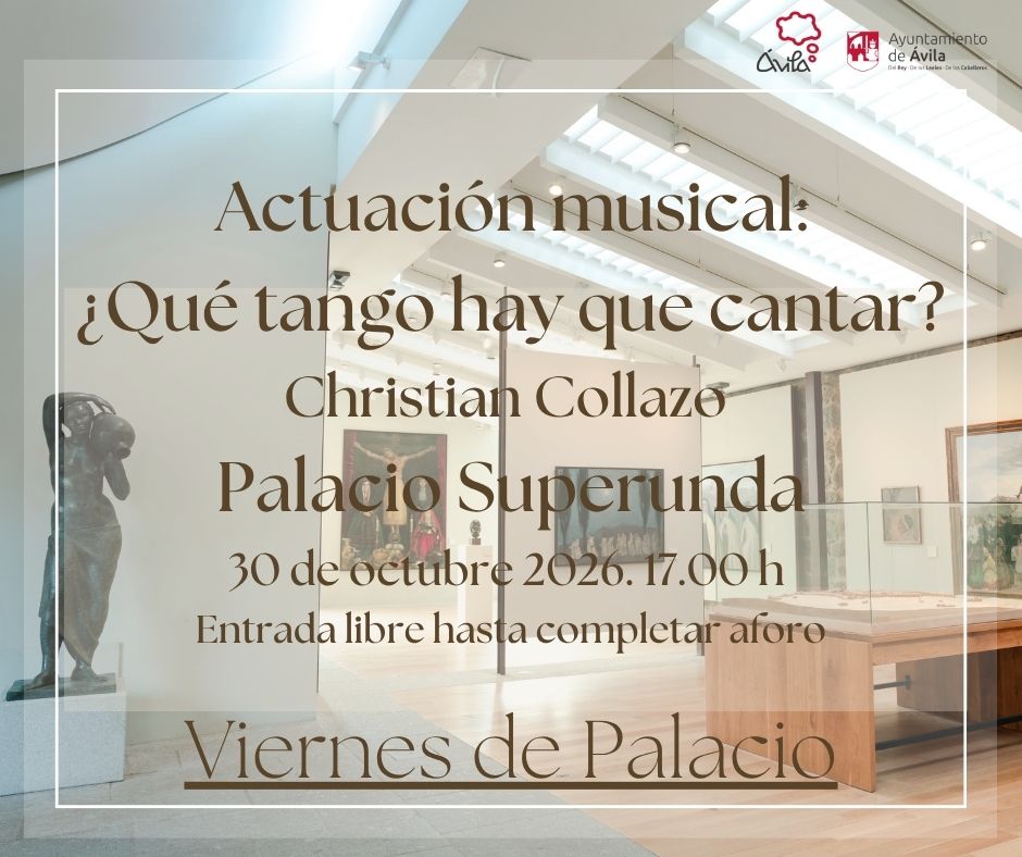 Actuación musical "¿Que tango hay que cantar?" por Christian Collazo. Ávila Turismo Actuación musical "¿Que tango hay que cantar?" por Christian Collazo. Ávila Turismo