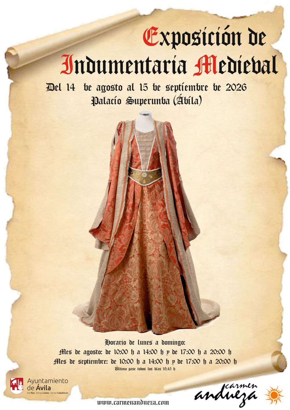 Exposición de indumentaria medieval Ávila Turismo Exposición de indumentaria medieval Ávila Turismo